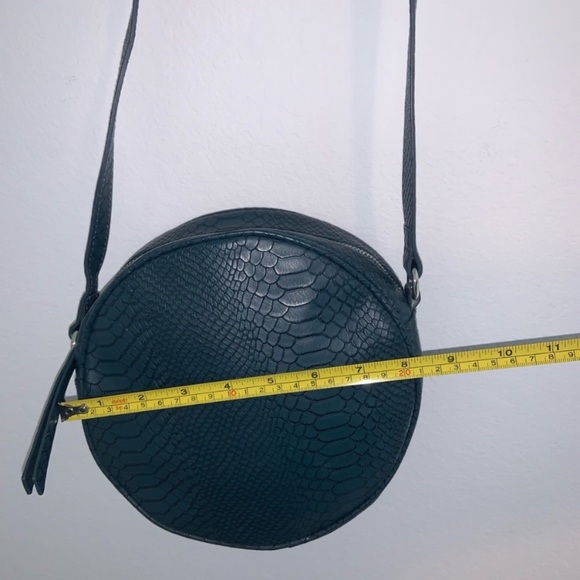 Banana Republic Faux Alligator Crossbody Dark Teal Bag - Picture 11 of 15